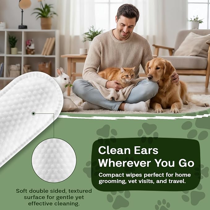 Dog Ear Wipes & Cat Ear Cleaner, Coconut