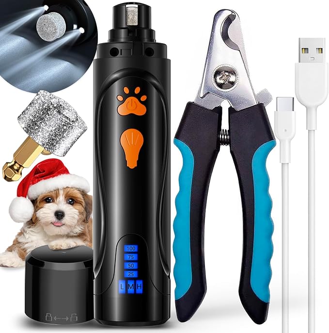 YABIFE Dog Nail Trimmers & Clippers Kit with Light