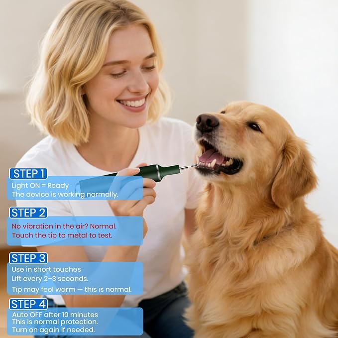 Dog Plaque Remover for Teeth,Pet Ultrasonic Tooth Cleaner with LED Light,Cleaning Kit for Tartar and Stains,5 Adjustable Modes,Pet Teeth Cleaning kit,Suitable for Dogs and Cats (Green) | dog teeth cleaning,plaque remover for teeth,dog tartar and plaque...