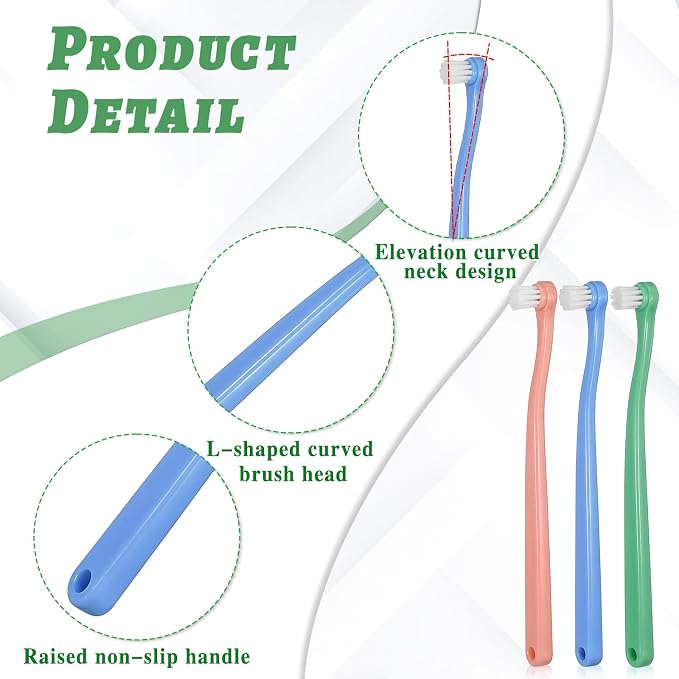 6PCS Small Dog & Cat Toothbrush, Mini Head Soft Dog Cat Tooth Brush Pet Toothbrush Puppy Tooth Brushing Kit, Mini Head Soft Brush for Dogs Tooths Cleaner Care for Small to Large Dogs Cats Portable