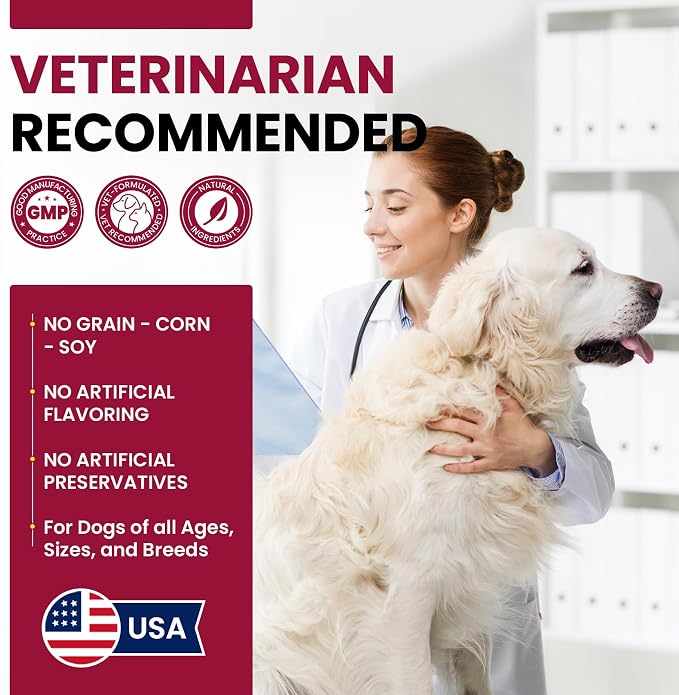 Glucosamine for Dogs - Hip and Joint Supplement Chews for Senior & Large Breed, Joint Supplement for Dogs with Chondroitin, Wuffe Joint Chews for Pain Relief - 60-Day Satisfaction Guarantee - 180 Ct