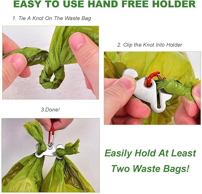1PC Dog Poop Bag Holder, Waste Bag Holder, Dog Poop Bag Carrier, Hand Free Holder