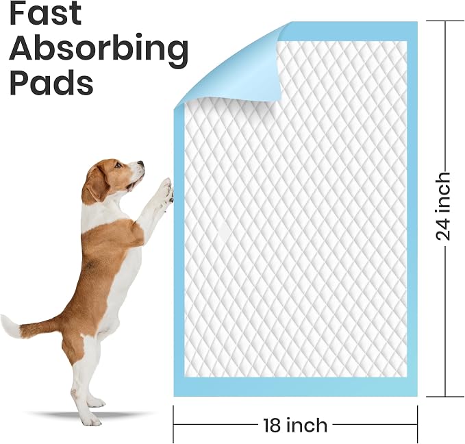 Kashmir FPN Puppy Pads for Dogs 200 Count 18x24 Inch Heavy Duty Training Pads | 5 Layer Instant Absorbent Dog Pee Pads for Puppy Training, Pet Care & Indoor Potty Protection