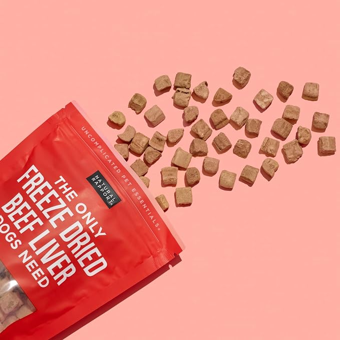 Natural Rapport Freeze-Dried Beef Liver Treats, Single Ingredient, 8 oz