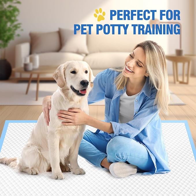 VJJ Extra Large Doggie Pee Pad, 30”x30” Thicken Dog Pee Pads, 40 Count XL Doggy Pads Leak-Proof, Super Absorbent Puppy Pee Pads for Dogs, Soft Training Pet Pads for Dogs Cats Rabbits