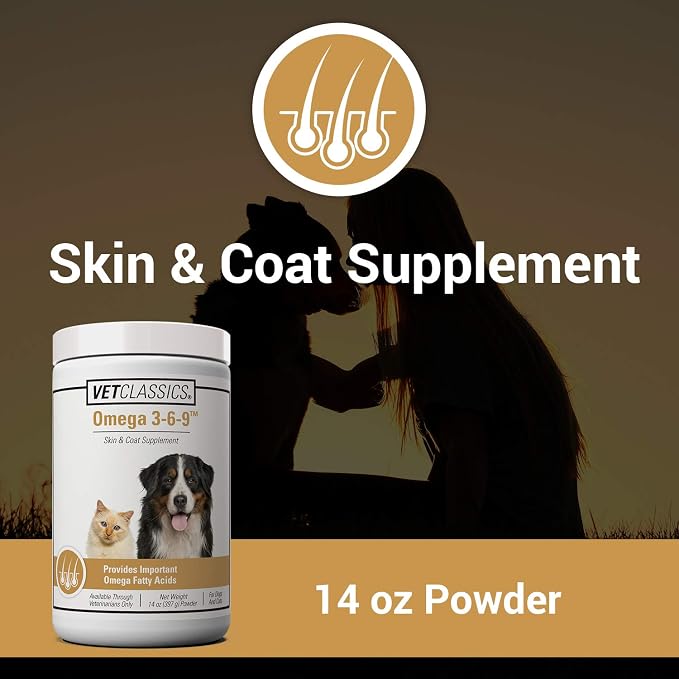 Vet Classics Omega 3-6-9 Dog Skin & Coat Supplement - 14 Oz