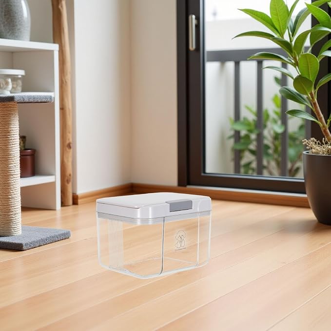 SHINEOFI Airtight Pet Food Storage Container with Lid for Dog and Cat Food, 2.9l Capacity, Space-saving Abs+pp+silicone Material Box, for Kitchen and Home Use