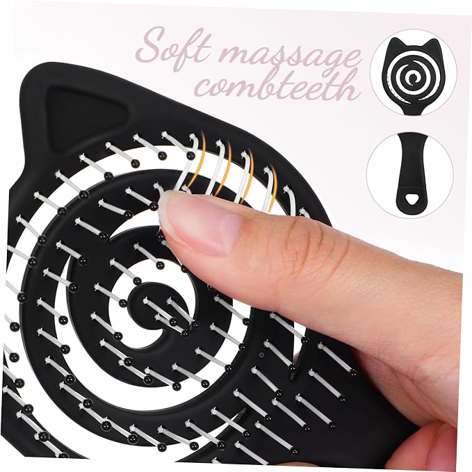 3pcs Cat Spa Tool Detangler Brush Scalp Massager Vented Hair Brush for Women Gentle and Comfortable for Hair Types