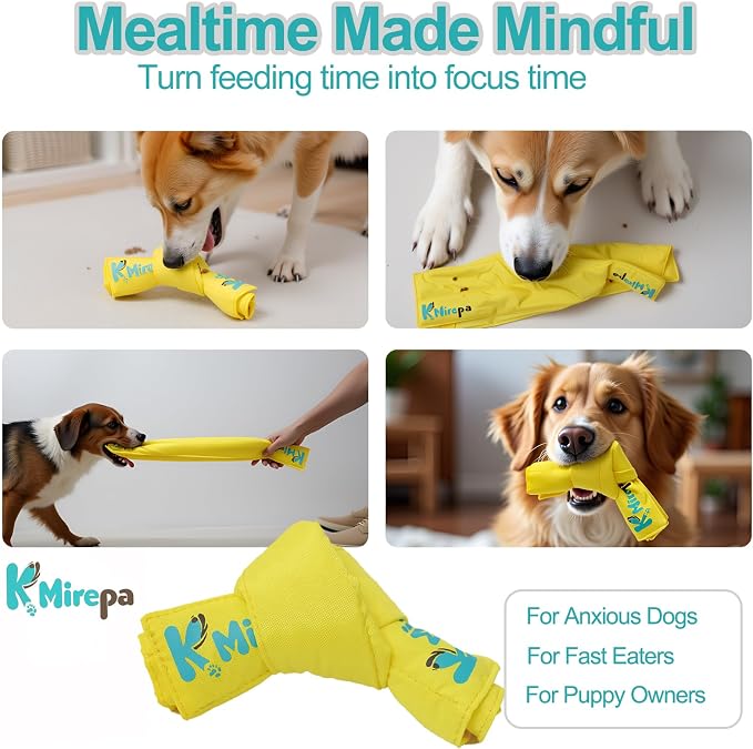 Snuffle Knot for Dogs - Dog Snuffle Toy, Interactive Dog Toys Encourage Natural Foraging Skills, Hiding Food Chew Toys with 10 Pockets