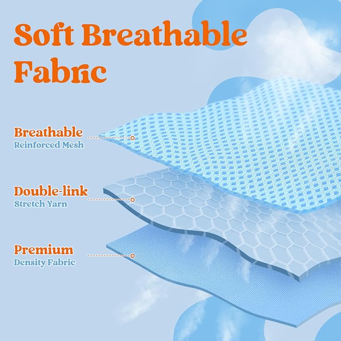 rabbitgoo Dog Harness Small Sized and Leash Set, Step in Soft Vest | Breathable Mesh, Easy Wear with Hook & Loop, Light and Reflective for Walking, Multi-colored, Blue & Orange, XS