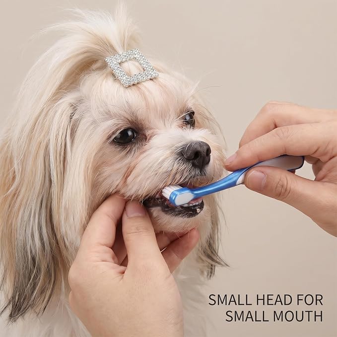 3 PCS Ultra Soft Nano Dog Toothbrush Kit for Small Breed Silicone 360 Pet Tooth Brushes Puppy Tooth Brushing Kit for Puppy Cat Gentle Deep Dental Teeth Cleaning Set