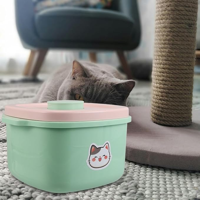 Pet Food Storage Container Airtight 5l Plastic Dog Food Canister with Lid Vacuum Seal, 5l, Light Green