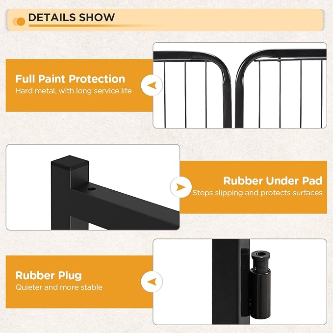 BestPet Dog Playpen, 40in 16 Panels, Black