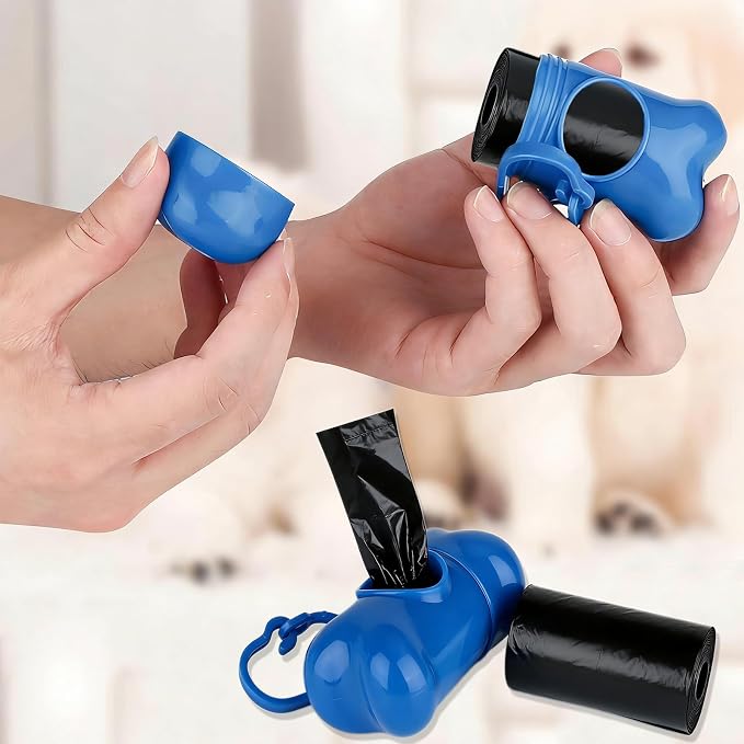 Dog Poop Scooper with Retractable 35.4 In Stainless Steel Handle, One-Click Bag Loading & Disposal, Includes Bone-Shaped Bag Dispenser & Poop Bags, Fits 9 In+ Opening Bags
