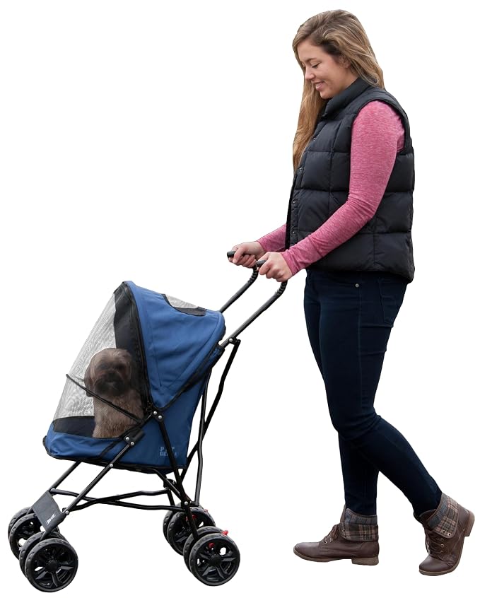 Pet Gear Travel Lite Plus Stroller - Midnight, up to 15lbs