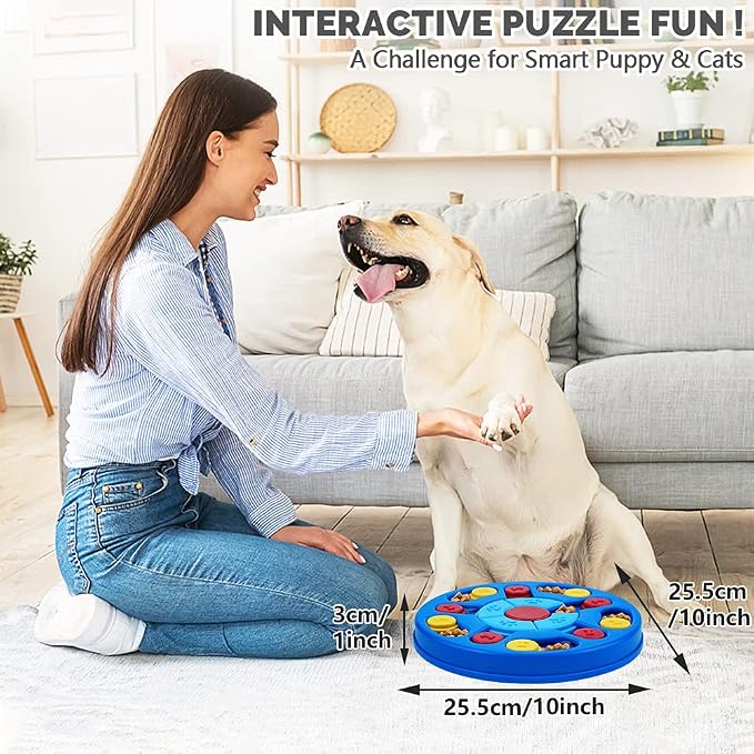 Joansan Dog Puzzle Toys, Interactive Treat Dispenser IQ Stimulation | Small Dogs Brain Training, Slow Feeder to Aid Pets Digestion (Advanced Level 2-3)
