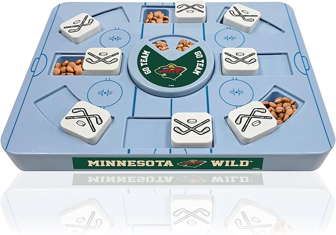 Pets First NHL Minnesota Wild Large Puzzle Toy, New Size, Interactive Dog Treat & Slow Feeding Toy