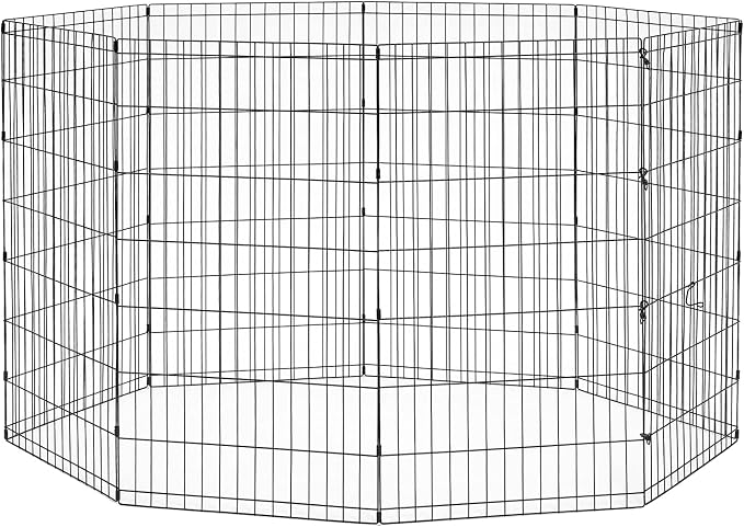 New World by MidWest Homes for Pets 42-Inch Exercise Pen, for Indoor and Outdoor use, 16 Sq Feet of Play, Folding Dog Pen, No Door Design for Maximum Security, Easy to Set Up, Foldable Pet Playpen