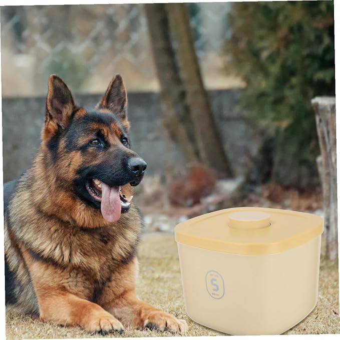 Vacuum Sealed Dog Food Container and Cat Food Holder, Small, Yellow