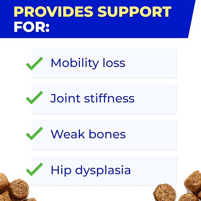 Pawfect Mobility - Glucosamine Treats for Dogs - Hip & Joint Health Supplement Chews w/Omega-3, Chondroitin, MSM - Made in USA - Joint Pain Relief - Hip & Joint Care - 240ct (Pack of 2)
