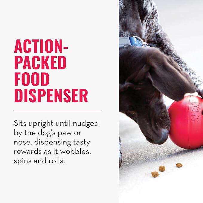 KONG Wobbler, Interactive Treat-Dispensing Dog Toy, for Medium/Large Dogs | Interactive Treat-Dispensing Toy & Slow Feeder That Supports Healthy Eating & Keeps Dogs Mentally Busy