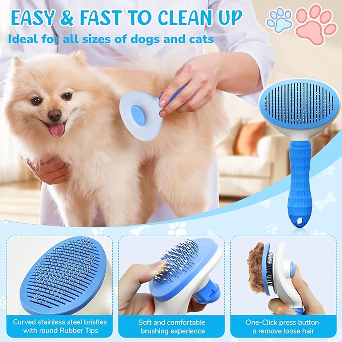 Dog Grooming Kit for Shedding, Small, Blue