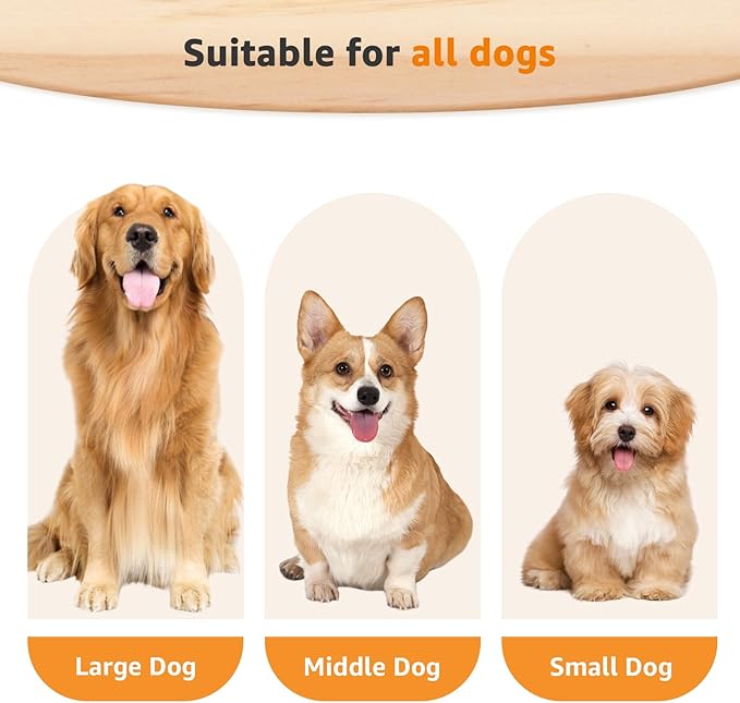 LOOBANI Dog Puzzle Toys Wooden - Interactive Toys for Boredom, IQ Training and Mental Brain Stimulation, Treat Dispensing and Entertainment Toys/Food Slow Feeder for Small to Large Dogs