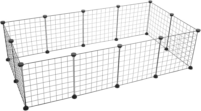 Pet Playpen, Small Animal Cage Indoor Portable Metal Wire Yard Fence for Small Animals, Guinea Pigs, Rabbits Kennel Crate Fence Tent