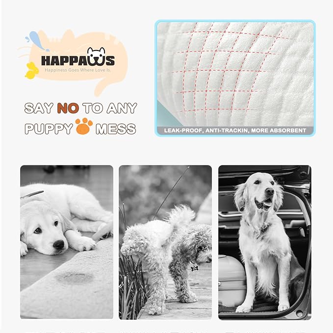 Puppy Pads, 5-Layer Leak-Proof Pee Pads for Dogs, Multi-Sized Pet Training Pads, Anti-Tracking Disposable Dog Pads, Strong Absorption Pads for Cats Rabbits