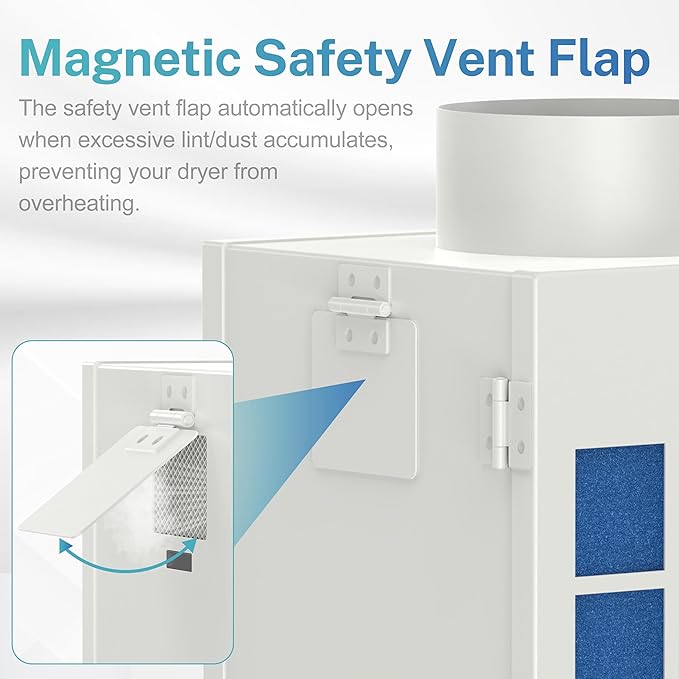 HOOMESUN Metal Indoor Dryer Vent Kit, Dryer Lint Catcher for Electric Dryer