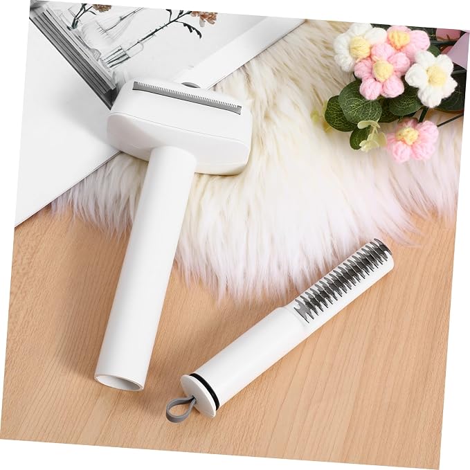 BESPORTBLE 2pcs Multi-functional Deshedding Brush Pet Grooming Tool Dog Cat Hair Remover Comb