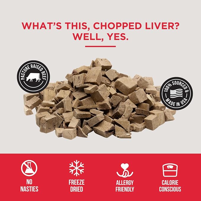 Natural Rapport Freeze-Dried Beef Liver Treats, Single Ingredient, 8 oz
