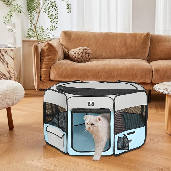 X-ZONE PET Dog Playpen - Blue, Large