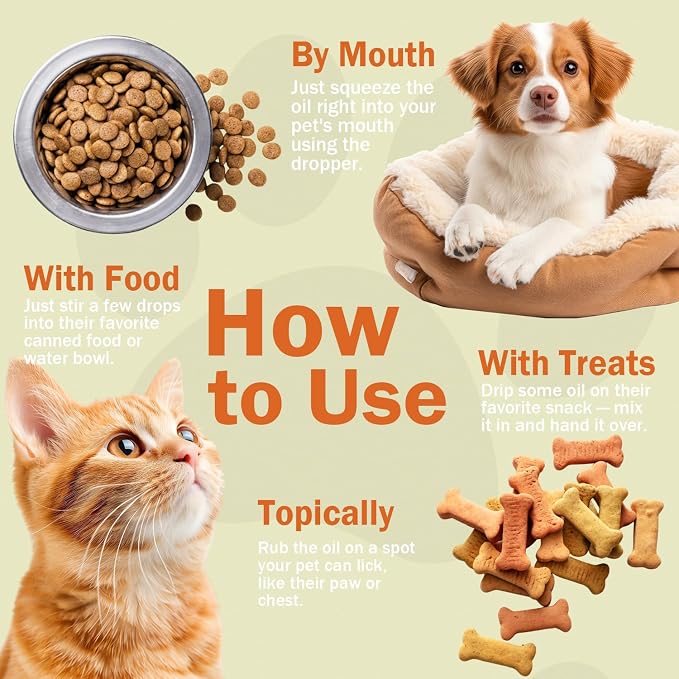 (4-Pack) Organic Hеmp Oil for Dogs and Cats, Omega, 4-Pack