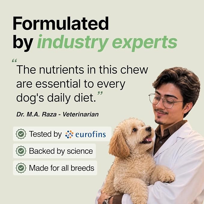 Dog Multivitamin Chews | Daily Probiotic, Hip & Joint, Allergy & Immune Support | Healthy Dog Treats for All Breeds & Sizes | Soft Chews with Glucosamine, Salmon Oil & Probiotics | 60 Ct