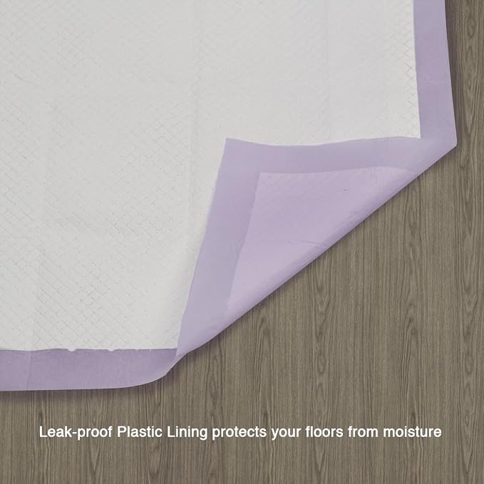 Petphabet 100 Pack Dog Pee Pads 23 by 24 Inches,Lavender Scented Dog Training Pads with Attractant