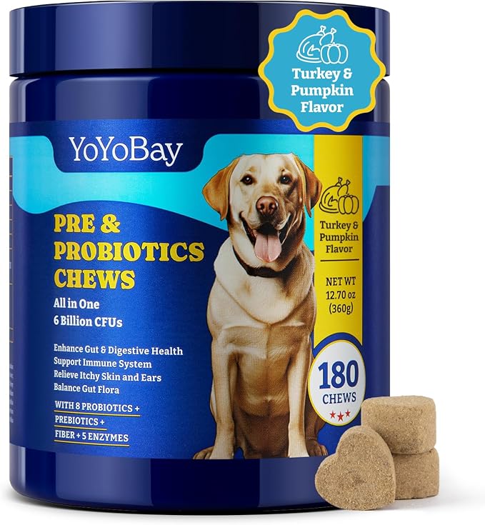 Probiotics for Dogs, Dog Gut, Immune & Skin Health Support Supplement