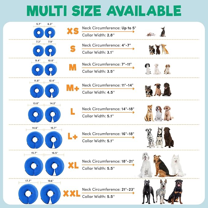 BENCMATE Inflatable Dog Cone Collar Alternative After Surgery XLarge, Pink | Soft Dog Cone for Small Medium Large Dogs and Cats, Doggie Neck Donut Recovery ECollar to Stop Licking Pets from Injury