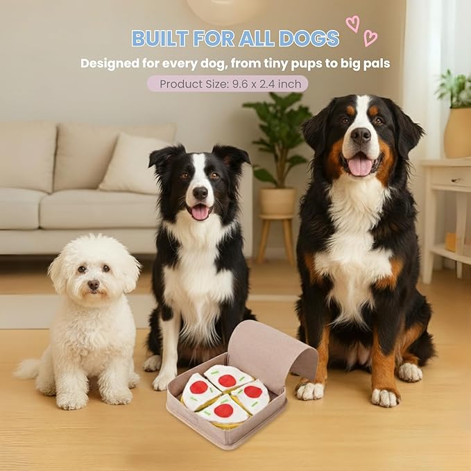 American Brand | Interactive Dog Puzzle Toy | Anti-Boredom & Mental Stimulation | Snuffle Mat for Dogs | Slow Feeding & Enrichment Game | Small, Medium, Large Dogs | Pizza or Bowling (Pizza)