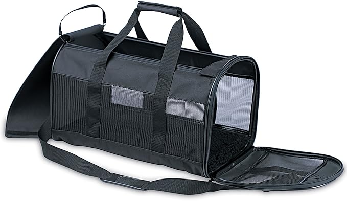 Petmate Soft-Sided Kennel Cab Pet Carrier, Black | For Dogs and Cats Up to 15 Pounds