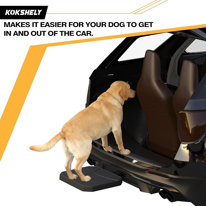 Pet Hitch Step for 2" Hitch Trailer Receiver, 2in Dog Hitch Step for SUV/Car/Truck, Hitch Step for Dogs Supports 200lbs, Portable Lightweight with Non-Slip Tread, for Dogs & Small Pets