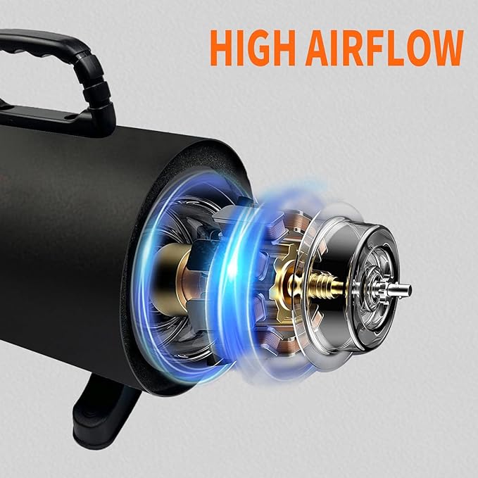 Dog Dryer for Pet Grooming, High-Velocity Force Blow Dryer | Speed Temperature Adjustable Dog Blower Grooming Dryer with 4 Nozzles