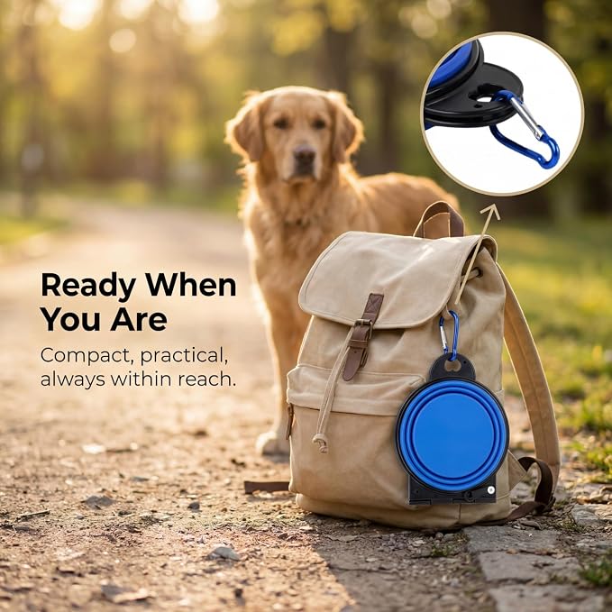 Bee Neat Adjustable Pet Bowl, Blue