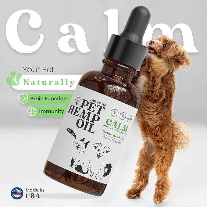 Hemp Oil for Dogs and Cats with Omega 3 & 6, Fish Oil, 2 Pack