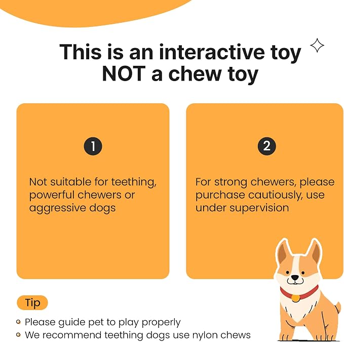 Potaroma Dog Ball with Rope Handle, Motion Activated Bouncing E-TPU Toy | Type-C Fast Charging, 3 Speed Modes, Gentle on Teeth, Medium & Large Breeds 35 lbs Up, Not for Aggressive Chewers, 3.2 Inches