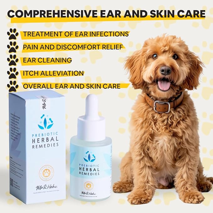 Dog Ear Infection Treatment, Natural Ear Cleaner, Plant-Based