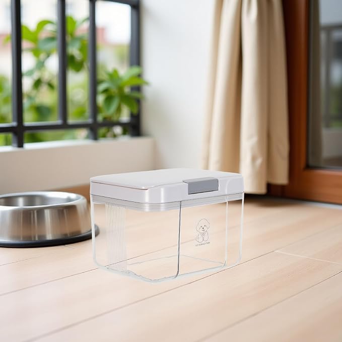 Pet Food Storage Container 6lb Airtight Seal with Vacuum Technology Box for Treats and Cat Food Home Kitchen Organization