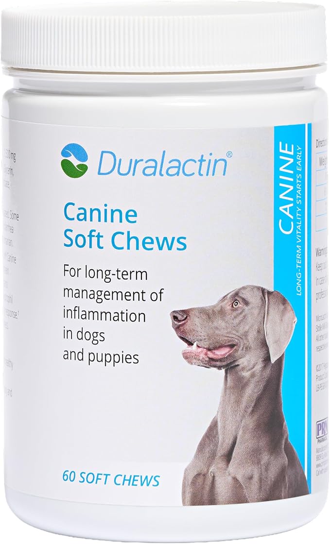 PRN Pharmacal Duralactin Canine Soft Chews for Dogs & Puppies, 60 Count