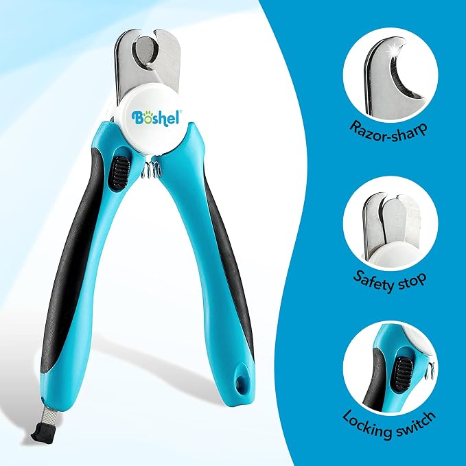 Boshel Large Dog Nail Clippers with Safety Guard & Nail File