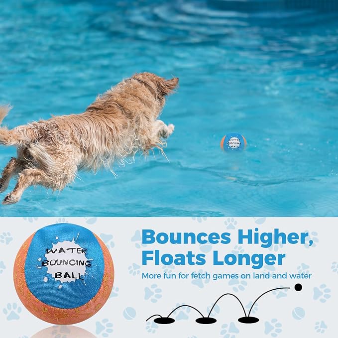 BINGPET Dog Pool Toy Floating Balls, 2-Pack